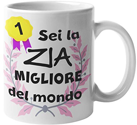Colorfamily tazza mug zia - idea regalo zia - sei la migliore del mondo