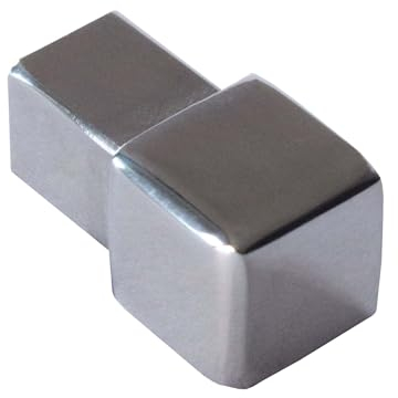 Dalsys Endstück für Fliesenschiene Quadratprofil Edelstahl Poliert 10mm, 5 Stück, Fliesenprofil