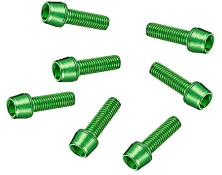 Fahrrad Vorbau Schrauben M5x18mm Schrauben,Asudaro 6Stück Fahrrad Headset Vorbau Schrauben CNC-Fahrradschrauben Unterlegscheibenschrauben für Fahrradvorbau für Mountain Road MTB BMX,Grün