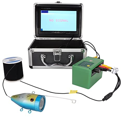 Video Fischfinder, Unterwasser Angelkamera, 30 M, 1000 TVL, Megapixel, 92 ° Betrachtungswinkel, mit 7 Zoll TFT Farbdisplay, 15 Infrarotlampen für das Eisfischen auf Seen und(7 Zoll 92 °)