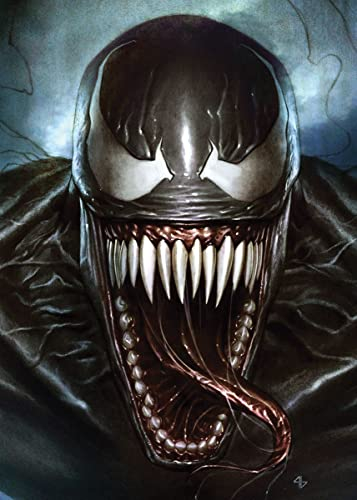 Displate Offiziell Marvel MetallPoster Magnetische Befestigung Inklusive Lizenziert Bilder Hochwertiges Poster Venom - Superhero 45 cm x 32 cm