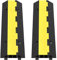 VEVOR Lot de 2 rampes protection câble, canaux, vitesse modulaire en caoutchouc, capacité charge 4989,5 kg, câble caoutchouc Packs Channels Cable Protector Ramp, Noir
