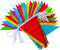 150 Bandera Banderín 80M Multicolor Banderines Fiesta Banderas Triangulares Guirnalda Tela Banderín para Carnavales Escuela Patio Piscina Camping Cumpleaños Boda Jardín Decoración Navideña Celebracion