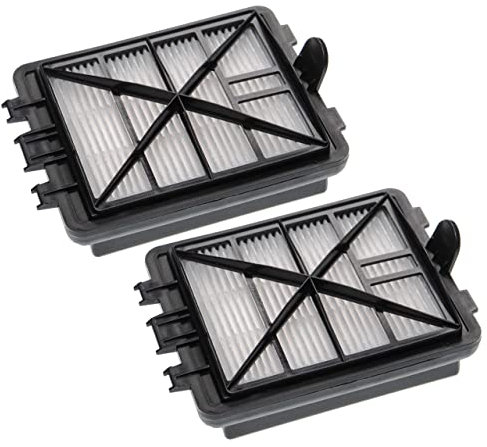 vhbw 2X Staubsaugerfilter kompatibel mit Kärcher VC 6400 PB, VC 6300, VC 6 Premium, VC 6300 B Staubsauger - Abluftfilter (EPA-Filter) Schwarz Weiß