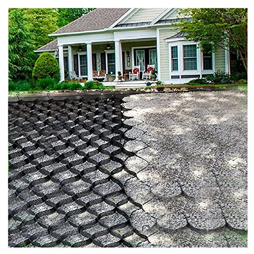 Kiesgitter Kiesmatten Kieswaben Kies-Stabilisator-Gitter, für Wegschuppen Auffahrt Garten Landschaftsbau, 5 cm hoch Bodengitter Schwerlast Schlamm-/ Beton-/ Granitkontrolle, 2m/3m/4m/5m/6m/7m/8m/9m/10