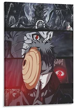 TSALF Leinwand Wandkunst Malerei Kein Rahmen Uchiha Obito's Past Anime Character Moderne Familienzimmer Dekor Poster 60x90cm