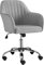 Yaheetech Homeoffice Stuhl, Schminkstuhl, Schreibtischstuhl, höhenverstellbar Drehstuhl, Bürostuhl mit gepolstertem Samtstoff, für Arbeitszimmer, Schlafzimmer, bis 136 kg belastbar, Hellgrau