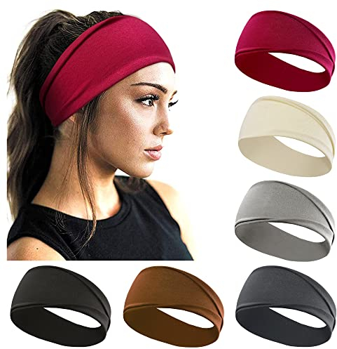 Kavya Stirnband Damen Sport,6 Stück Haarband Damen Dünn, Haarbänder Workout Yoga Haarschmuck Damen Headband