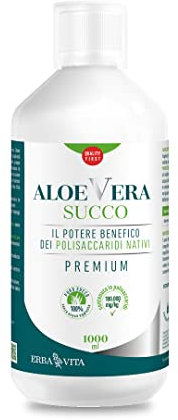ERBA VITA Aloe vera Succo Premium integratore alimentare a base di puro succo di Aloe vera per la depurazione dell’organismo - 1000 ml