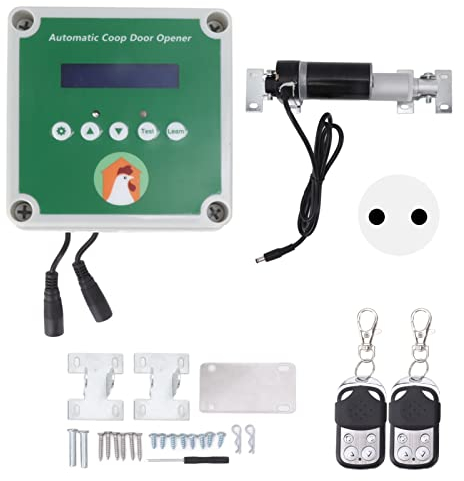 Automatischer Hühnerstall-Türöffner, Elektrischer Linearantrieb aus Kunststoff und Aluminium, 12,4 x 12,4 x 8,9 cm, für Hühnerstall-Schutz