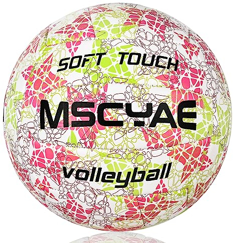 Volleybälle offizieller Größe 5,Indoor Outdoor Beachvolleybälle Weiche Berührung Beach Volleyball für Strand, Garten und Bad Multicolor
