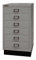 BISLEY Schubladenschrank aus Metall DIN A3 in Silber mit 6 Schubladen und Sockel Werkzeugschrank Metallschrank