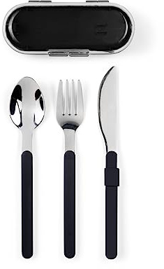 Livoo - Besteckset MEN407G – Gabel, Messer, Löffel, Edelstahl, zerlegbar, kompakt, Transportbox