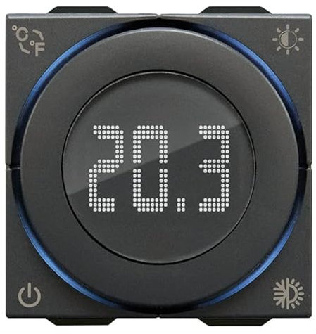 Termostato Intelligente2 ModulosVimar 09473.CM Neve UP Bluetooth Carbonio Opaco