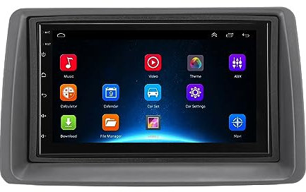 Lettore Multimediale per Auto Touch Screen da 7 Pollici Design a Schermo Diviso Car Wifi Blietooth Radio Navigazione GPS 12 per Panda Dal 2003 Al 2012 (1+16+Carplay)