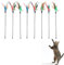 BAOSROY Jouet Chat Interieur,Jouet Chats,Jouets Chat Interactif,Jouets Plumes,Coloré Plumes Courte Tige Interactive Bâton Toys,pour l'intérieur Chatons (8pcs)