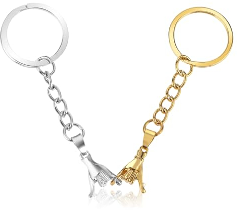 Ouligay 2 Stück Partner Schlüsselanhänger Paare Pärchen Paar Geschenke Geschenke Partnerin Beste Freundin Geburtstag Jahrestag Geschenk für Sie Ihn Frauen Liebesgeschenke Freund Geburtstagsgeschenk