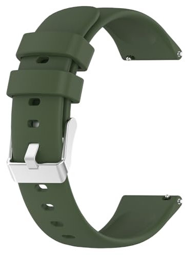 Fiorky Silicone Designer Band Replacement Watch Strap 20mm Smart Watch Band Quick Release for Huami Amazfit GTS 4/2 Mini GTS 3 2e for Amazfit Bip 3 Pro/Bip 3/ Bip U/Bip/Bip Lite, Length, Green