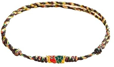 Glücks Weben Armbänder Damen Koi Geflochtenes, Strang Bracelet auf Schnur Verstellbar, Gute Reise Talisman Wunsch Sicherheit Wohlstand Guard Ihre Liebe Geschenk für Frauen und Mädchen (3)