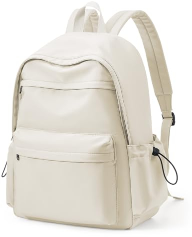 HYC00 Schulrucksack Teenager Mädchen Schultaschen Causal Daypacks Damen College Rucksack Leichter Rucksack Mädchen Teenager Schule Schultasche Wasserdicht Laptop Rucksack Damen 14 zoll Backpack,Beige
