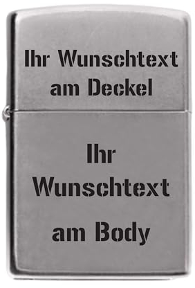 Original Zippo Benzinfeuerzeug für Ihn - Personalisiertes Feuerzeug für Männer inkl. Geschenk-Box - Wunschtext, Used Look | Herren Geschenke mit Gravur zu Weihnachten, Geburtstag & Vatertag
