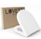 LUVETT® WC-Sitz D230 D-Form Weiß mit Absenkautomatik SoftClose, EasyClean (abnehmbar), Duroplast, einfache Befestigung von oben, Extra breiter Bohrlochabstand, u.a. für Duravit Starck 3