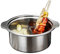 OQHAIR Pentola Shabu Pentola Calda Shabu Pentola A Induzione in Acciaio Inossidabile con Divisore per Kit Fornello A Gas per La Casa (Colore : Argento, Dimensioni : 16cm) (Argento 32cm)