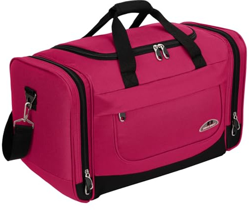 Sporttasche, Reisetasche und Fitnesstasche für Damen und Herren- Tainingstasche, Gym Bag (Fuchsia)