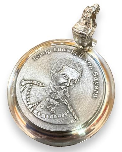 Gravuren Feller Biergartendeckel, Zinndeckel König Ludwig für Ihr Weißbierglas