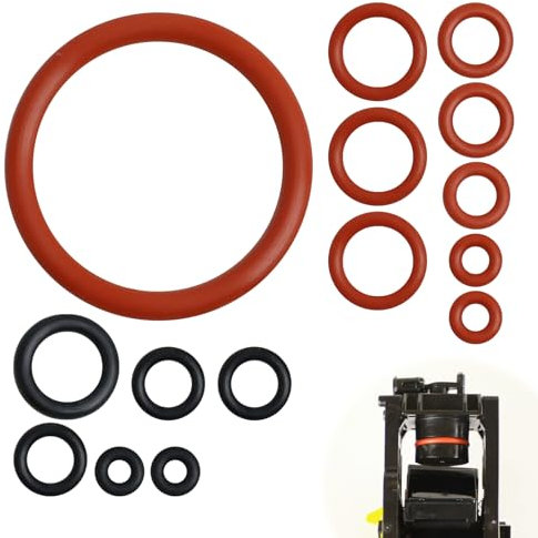 15 Stück O-Ring Dichtungs-Satz kompatibel mit Philips Saeco Spidem Gaggia Kaffeevollautomat Ersatzteile Silikon-Dichtungen für Brühgruppe, Supportventil, Dampfventil und Auslaufstutzen