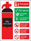 Langlebiges Co2-Feuerlöscher-Brandmeldestellenschild Warnschild Metall Schilder Vintage-Dekoration Deko Blechschild Metall Zinnschild Für Garten Bar Wohnzimmer S