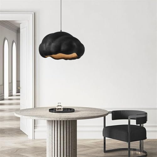 Modern Pendelleuchte Esszimmer Japanischer Wabi-sabi Stil Hängeleuchte Weißer Kreative Kronleuchter Beton Zement Look Lampenschirm E27 Sockel Für Esszimmer Küche Cafe Inselleuchte Bar Restaurant(Schwa
