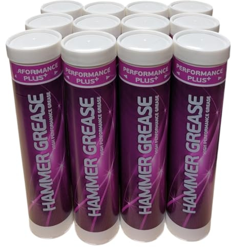 HAMMER GREASE 12 X 400GM, A HEAVILY GRAPHITED GREASE SUITABLE FOR HYDRAULIC HAMMERS ALSO CAN BE USED ON PIN & BUSH, OPEN GEAR APPLICATIONS