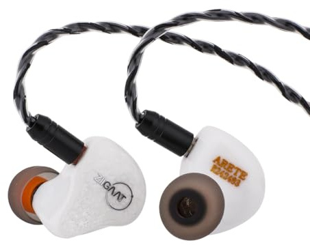 Linsoul ZiiGaat X Fresh Reviews Arete Monitor Intrauditivo,1DD+4BB Auricular Híbrido IEM,Auriculares con Cable para Juegos,para Monitor De Estudio,con Cable Desmontable para Músico Audiófilo (Blanco)