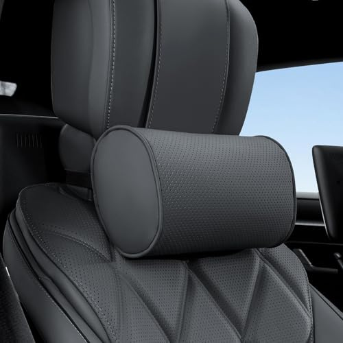 Ywooon Poggiatesta Auto Cuscino, Cuscino Poggiatesta Auto in Memory Foam, Sostiene Collo Allevia Dolore, Nero