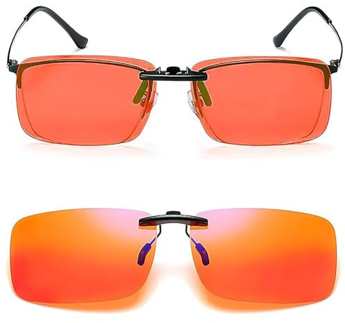 Clip-On Gaming-Brille mit Blaulichtfilter für Gamer und Esport-Enthusiasten, Blaulichtblockierende Brillenclips, Schutz vor Augenbelastung, Ideal für Computer und lange Gaming-Sessions