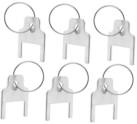 RORPOIR 6pcs Paper Towel Dispenser Keys Replacement for Toilet Paper Dispenser Compatible Kimberly Stainless Steel Key Rings