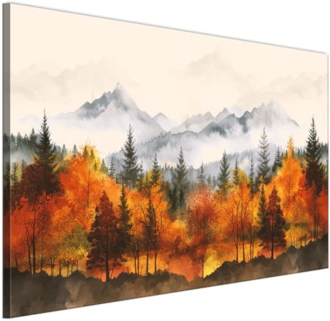 LUMASOUL Wandbilder Wohnzimmer Leinwandbild Landschaft 20 120x80 cm | 1-teiliges Bild für Schlafzimmer, Flur, Büro und Küche, modernes Foto-Motiv