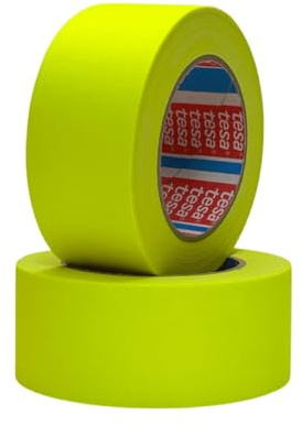 tesa 4671 Klebeband Neon Tape UV-Tape (1 Rolle, neon gelb, 25 Meter | 50mm)
