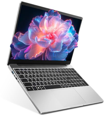 JHHBHV Pc Portatile Notebook Windows 11 Laptop, Copertura Silicone Tastiera QWERTY, Laptop 15,6, Office 365 1 Anno Preinstallati, 5205U (max 2,3GHz), 4GB RAM 128GB Espandibile TF 512GB
