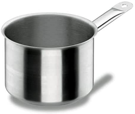 LACOR 50225 Stielkasserolle, Hoch 24 cm, Silber | Aus lebensmittelechtem Edelstahl gefertigt; hohe Korrosionsbeständigkeit und Haltbarkeit im täglichen Gebrauch