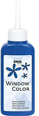 KREUL 42716 - Window Color royalblau 80 ml, Fenstermalfarbe auf Wasserbasis, mit strukturierter Oberfläche, für Glas, Spiegel, Fliesen und andere glatte Flächen