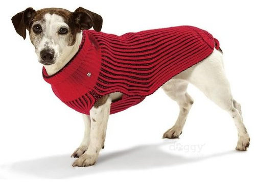 Karlie Hundepullover 40 cm, rot/schwarz