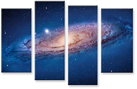 islandburner Bild Bilder auf Leinwand Weltraum 4er XXL Poster Leinwandbild Wandbild Art up Your Life ®