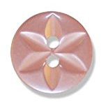 Polyester Star Buttons Pink 10mm 10pk