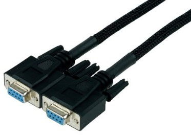 Phobya Serielles Kabel DB9 1:1-3m (Stecker - Stecker 9pol) - schwarz gesleevt Kabel Sonstige Kabel