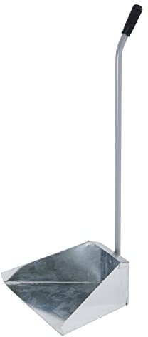 VERDELOOK Alzaimmondizia in Zinco Alto 70 cm con Impugnatura in Gomma, Paletta Larga 33 cm