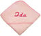 my-mosaik Baby Kapuzenbadetuch 100% Baumwolle 80x80 cm rosa Personalisiert mit Namen/Personalisiert