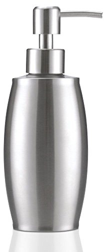 flintronic Botella Dispensador de Jabón 350ml, Fregadero de Cocina Dispensador, Espacio Dosificador Jabon Cocina de Acero Inoxidable Botella