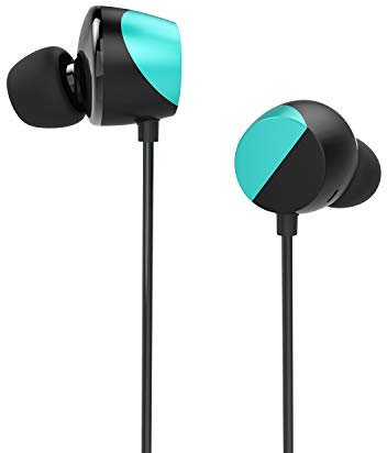 TUNAI Creative Drum Hi-Res Kopfhörer - In-Ohr Kopfhörer mit extra großen 13 mm Treibern für verbesserten Raumklang und Basswiedergabe (Türkisblau)